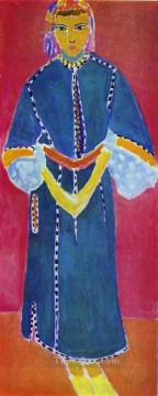  panel painting - Moroccan Woman Zorah Standing Central panel of a triptych Fauvism